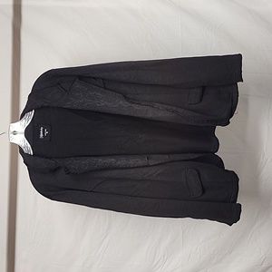 Relativily Black Blazer with Lace on Collar.